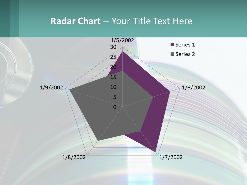A Cd With A Blurry Image Of A Disc On Top Of It PowerPoint Template