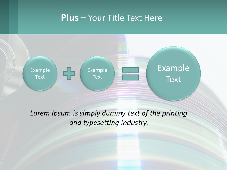 A Cd With A Blurry Image Of A Disc On Top Of It PowerPoint Template