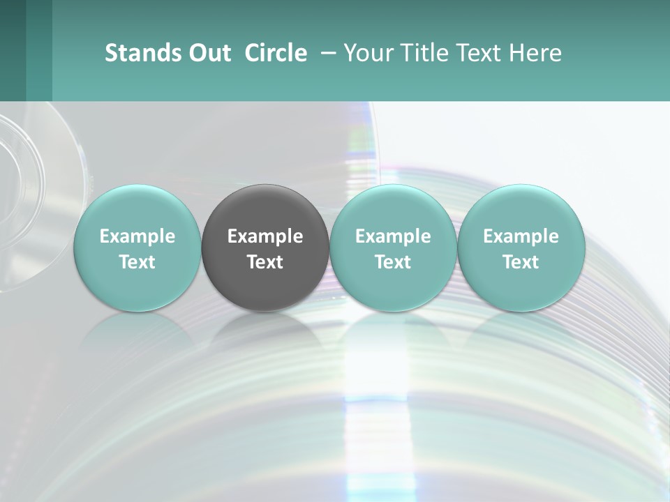 A Cd With A Blurry Image Of A Disc On Top Of It PowerPoint Template