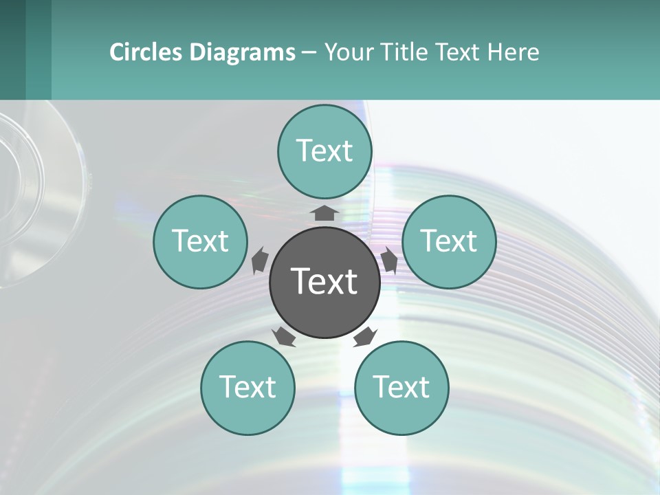 A Cd With A Blurry Image Of A Disc On Top Of It PowerPoint Template