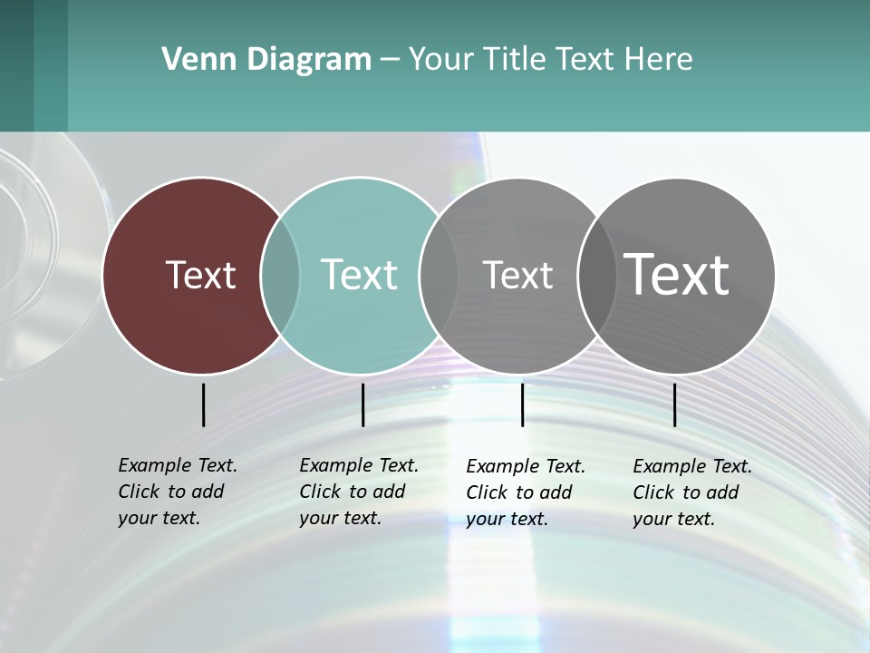 A Cd With A Blurry Image Of A Disc On Top Of It PowerPoint Template