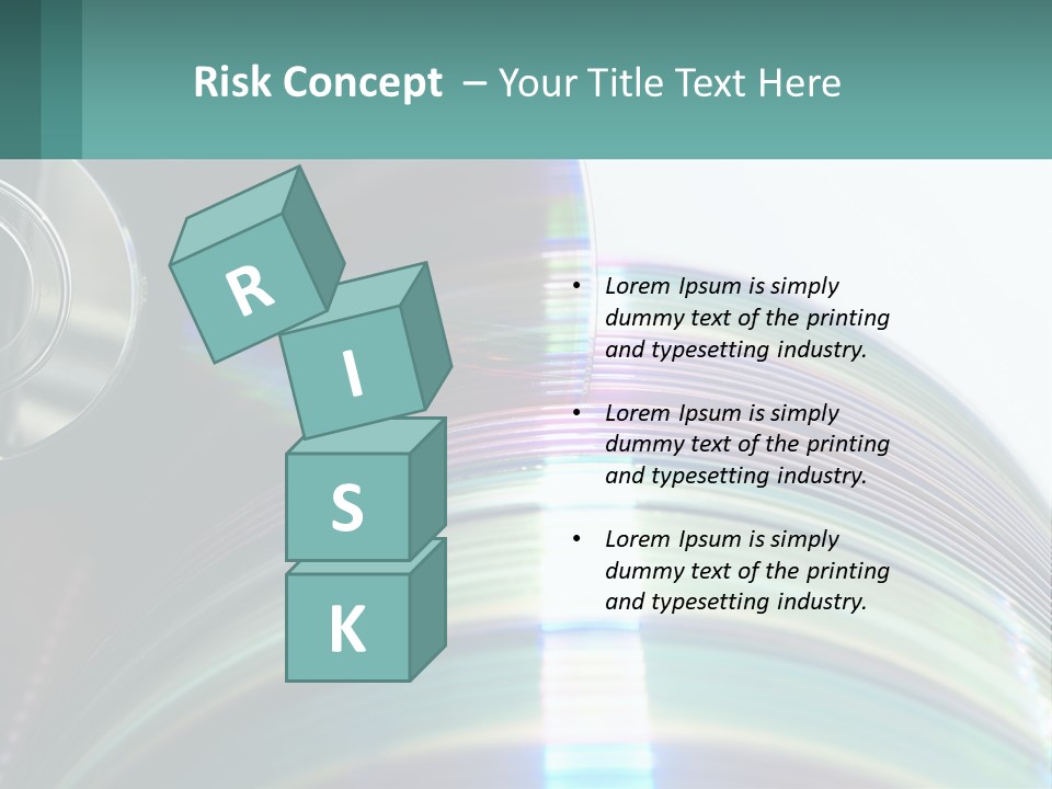 A Cd With A Blurry Image Of A Disc On Top Of It PowerPoint Template