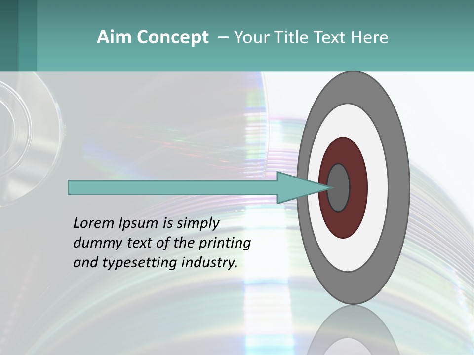 A Cd With A Blurry Image Of A Disc On Top Of It PowerPoint Template