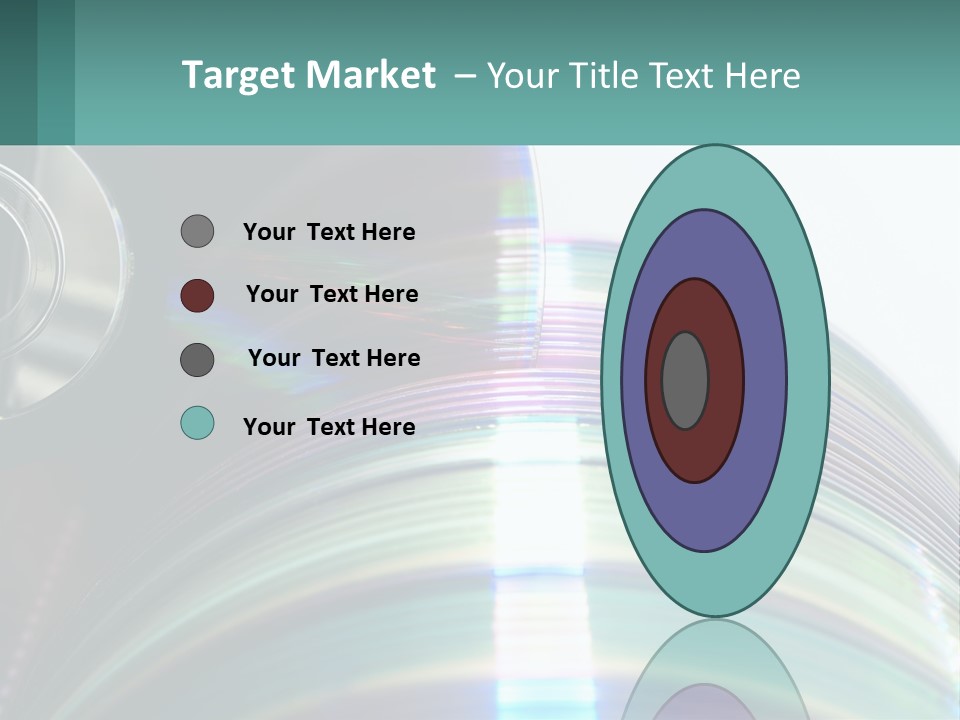 A Cd With A Blurry Image Of A Disc On Top Of It PowerPoint Template
