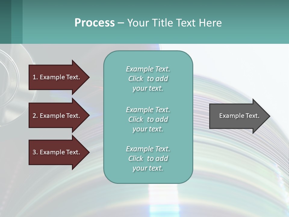 A Cd With A Blurry Image Of A Disc On Top Of It PowerPoint Template