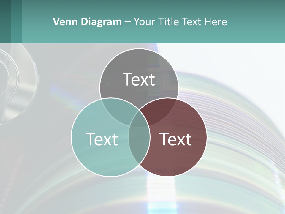 A Cd With A Blurry Image Of A Disc On Top Of It PowerPoint Template