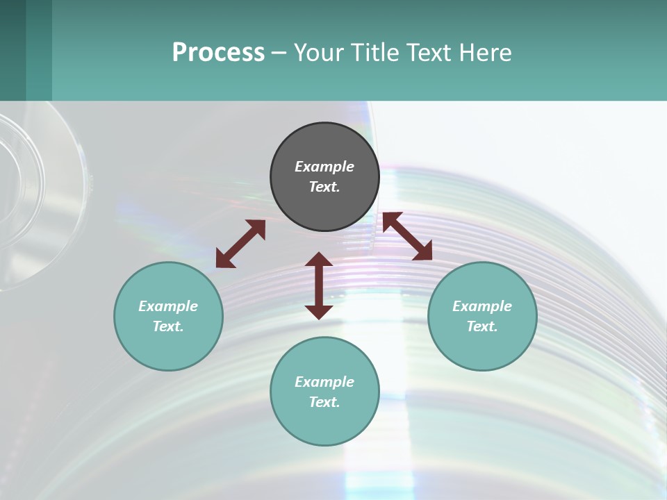 A Cd With A Blurry Image Of A Disc On Top Of It PowerPoint Template