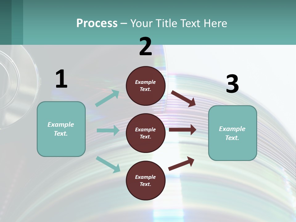 A Cd With A Blurry Image Of A Disc On Top Of It PowerPoint Template