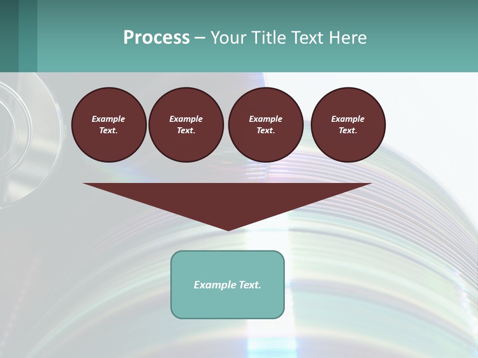A Cd With A Blurry Image Of A Disc On Top Of It PowerPoint Template
