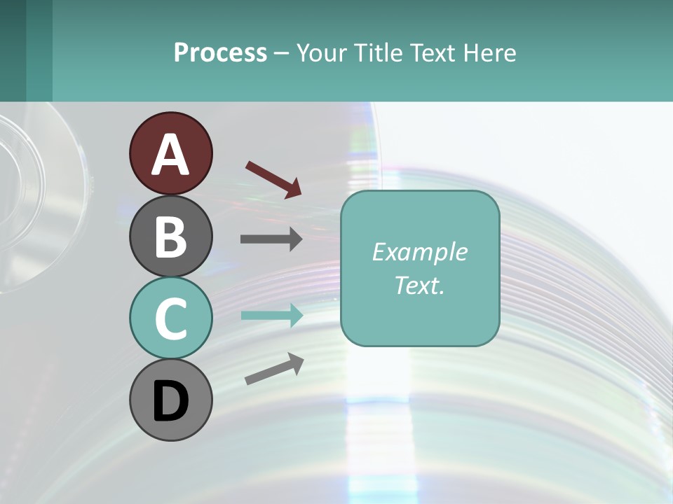 A Cd With A Blurry Image Of A Disc On Top Of It PowerPoint Template