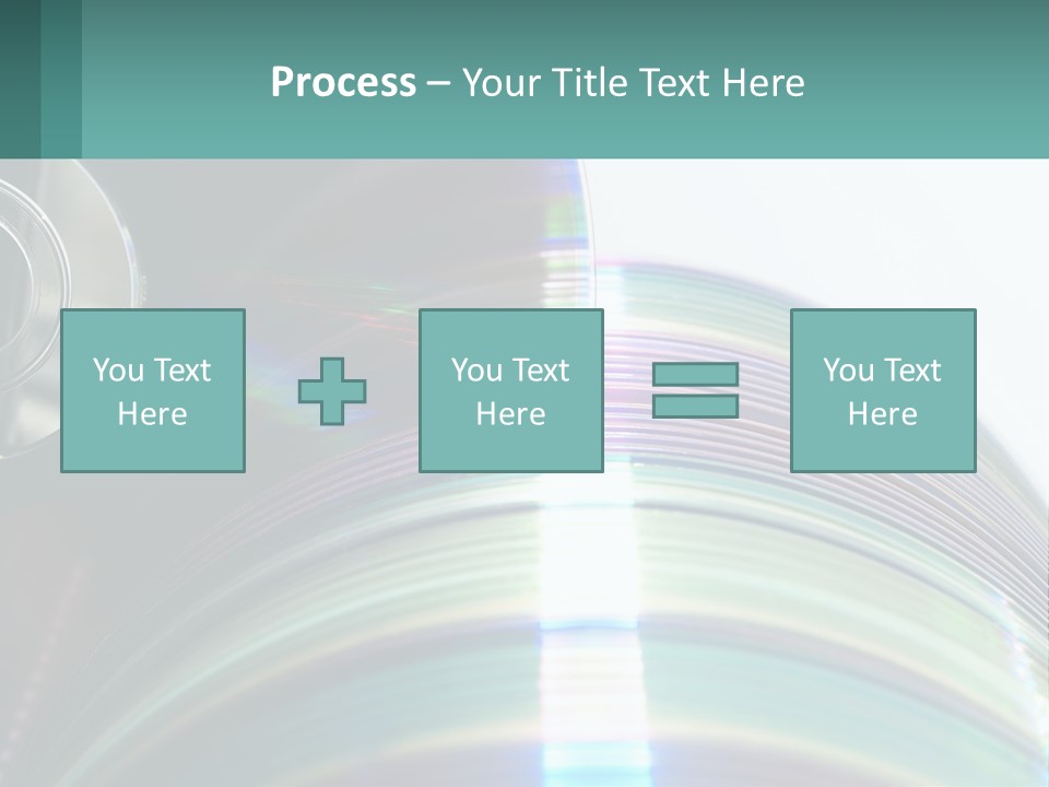 A Cd With A Blurry Image Of A Disc On Top Of It PowerPoint Template