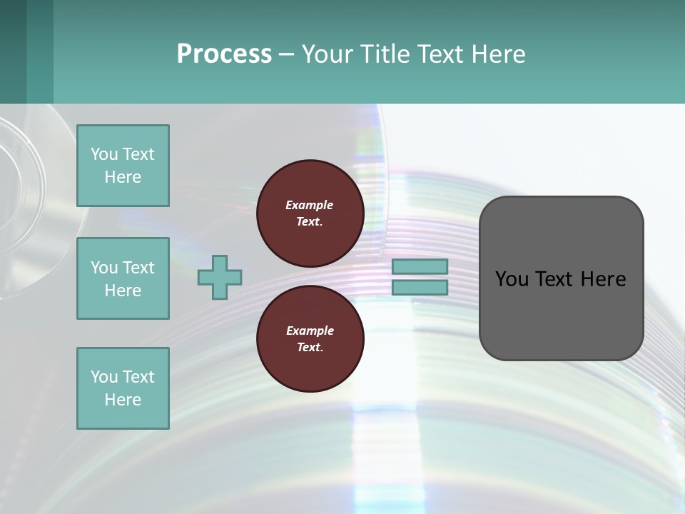 A Cd With A Blurry Image Of A Disc On Top Of It PowerPoint Template