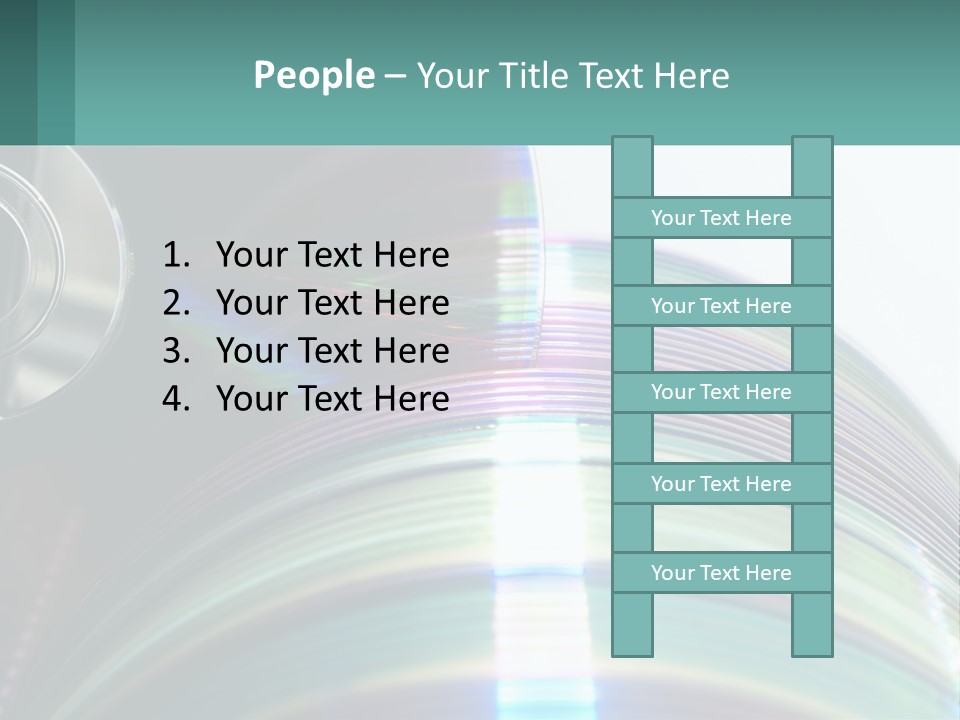 A Cd With A Blurry Image Of A Disc On Top Of It PowerPoint Template