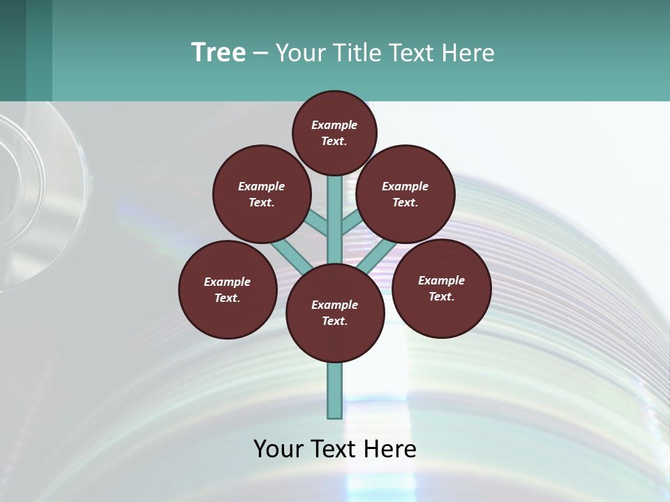 A Cd With A Blurry Image Of A Disc On Top Of It PowerPoint Template