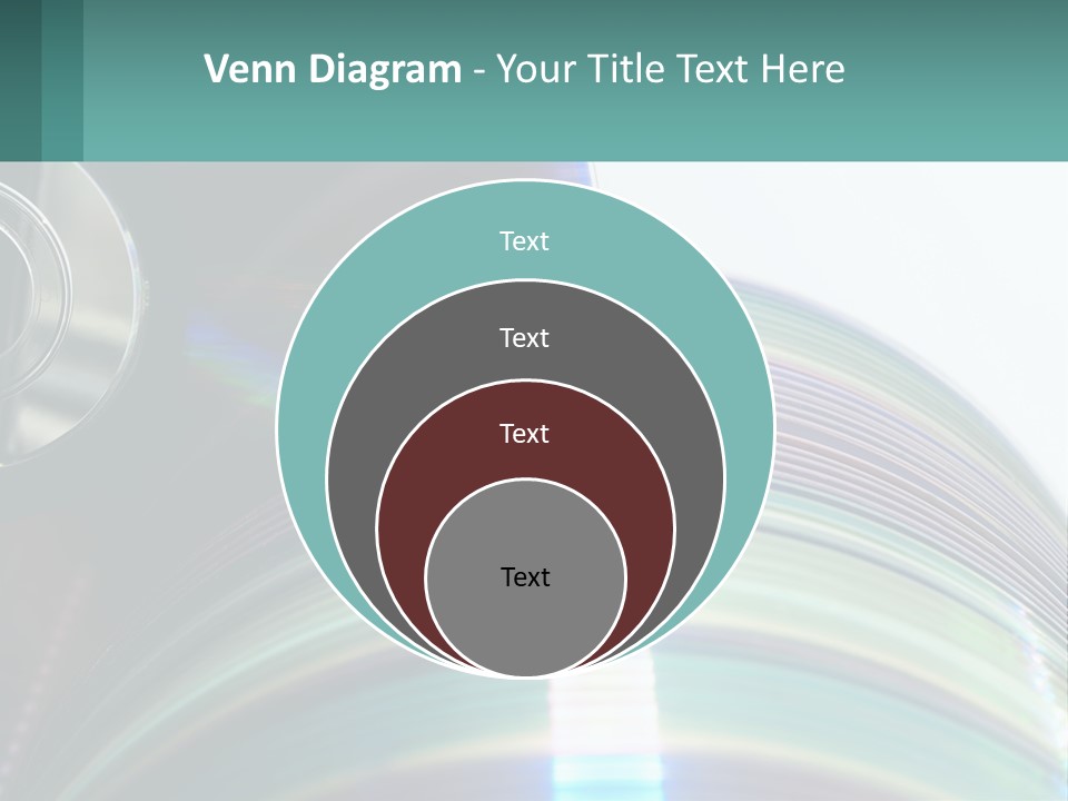 A Cd With A Blurry Image Of A Disc On Top Of It PowerPoint Template