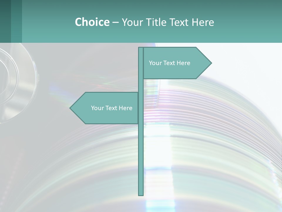A Cd With A Blurry Image Of A Disc On Top Of It PowerPoint Template