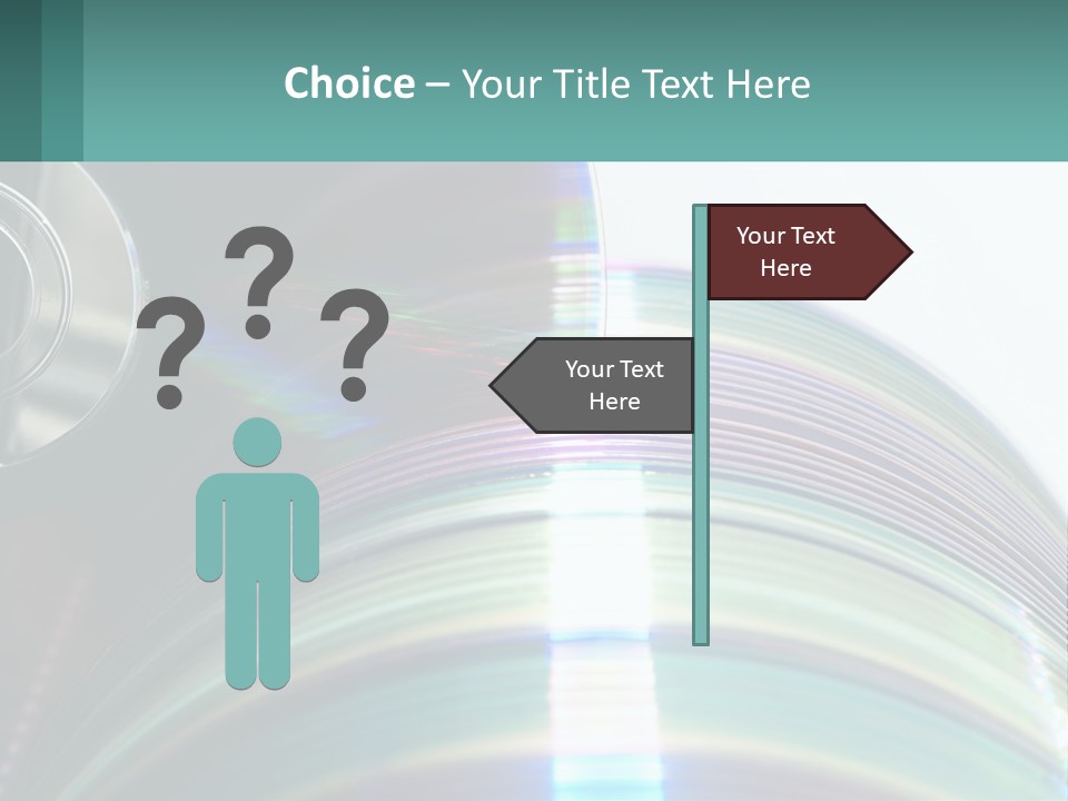 A Cd With A Blurry Image Of A Disc On Top Of It PowerPoint Template