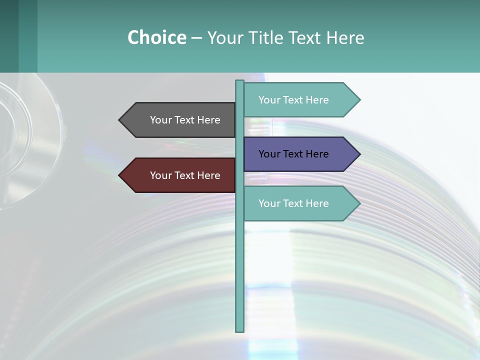 A Cd With A Blurry Image Of A Disc On Top Of It PowerPoint Template
