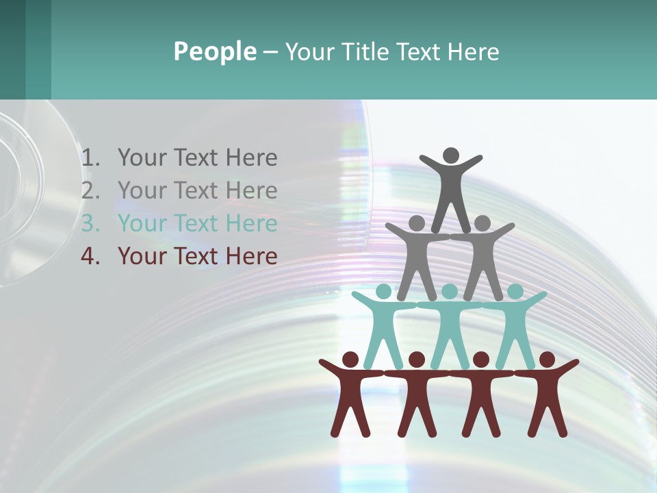 A Cd With A Blurry Image Of A Disc On Top Of It PowerPoint Template