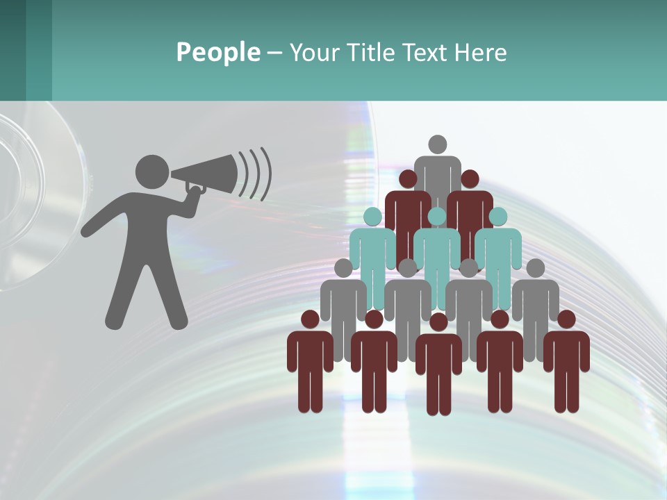 A Cd With A Blurry Image Of A Disc On Top Of It PowerPoint Template