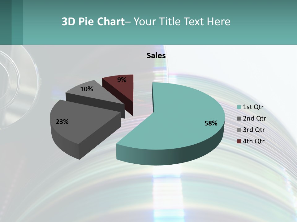 A Cd With A Blurry Image Of A Disc On Top Of It PowerPoint Template