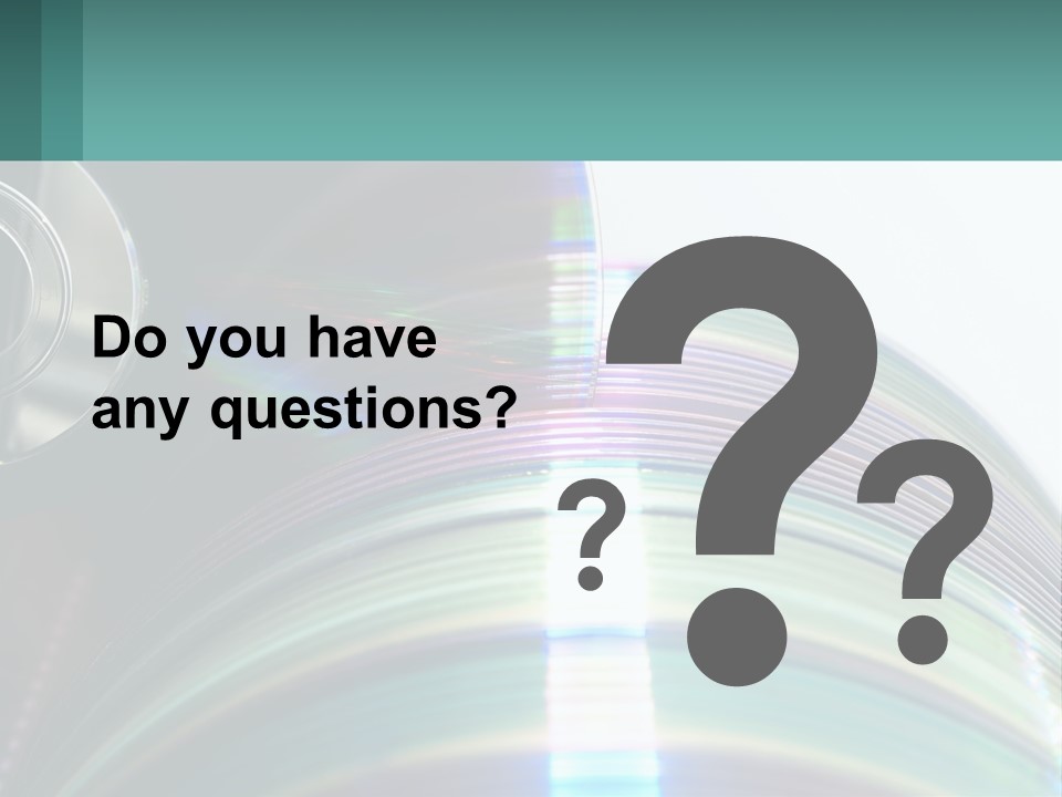 A Cd With A Blurry Image Of A Disc On Top Of It PowerPoint Template