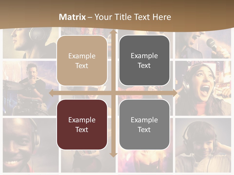 A Collage Of People With Headphones And Microphones PowerPoint Template