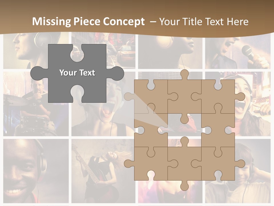 A Collage Of People With Headphones And Microphones PowerPoint Template