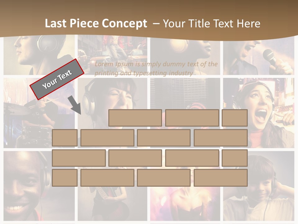 A Collage Of People With Headphones And Microphones PowerPoint Template