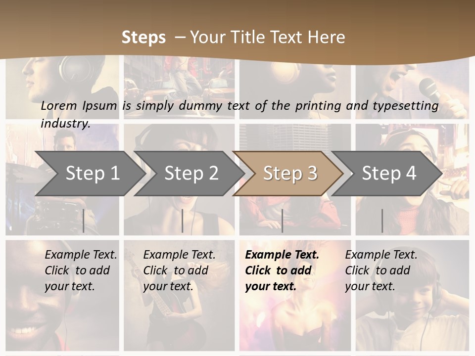 A Collage Of People With Headphones And Microphones PowerPoint Template