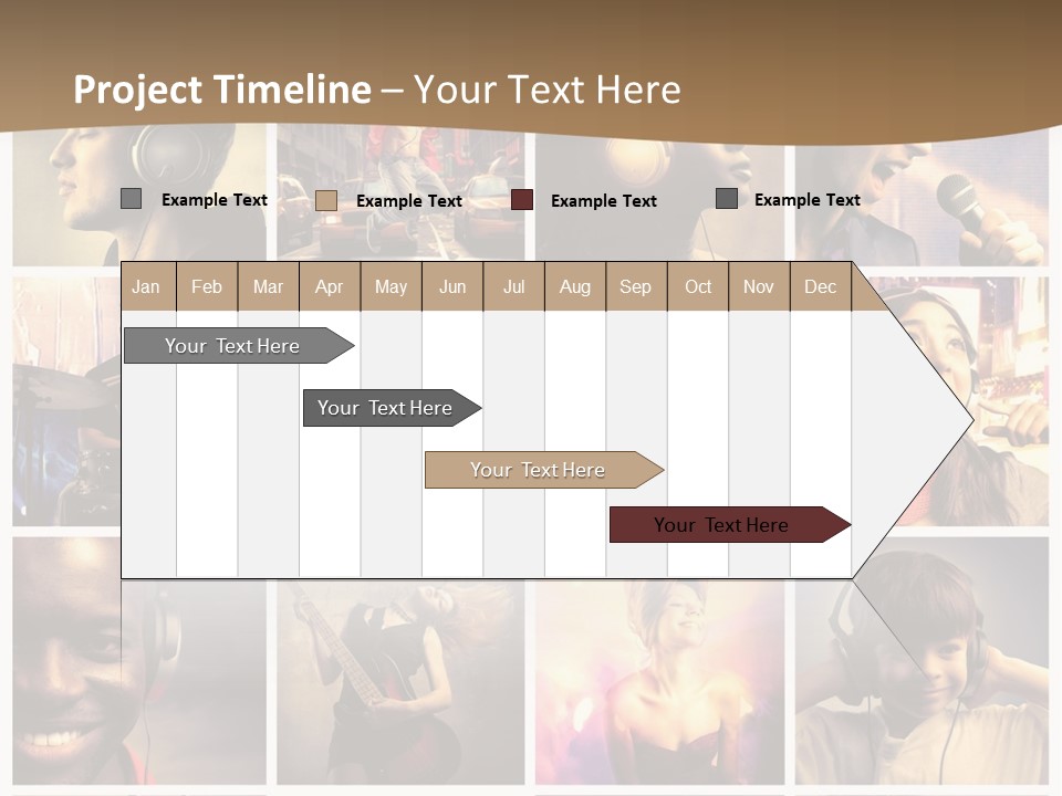 A Collage Of People With Headphones And Microphones PowerPoint Template