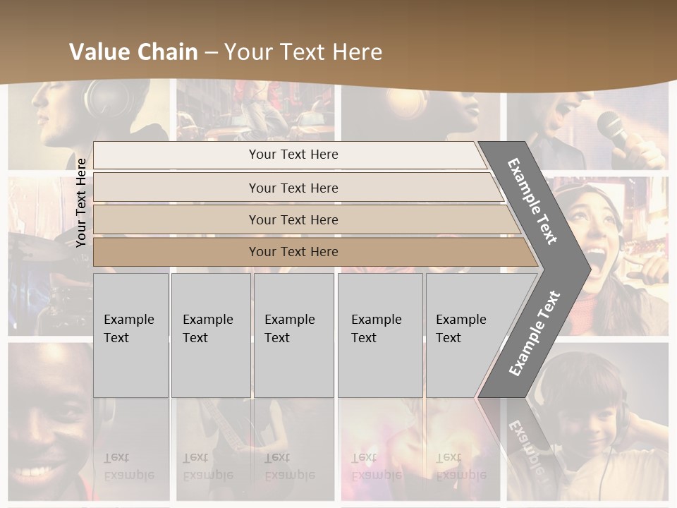 A Collage Of People With Headphones And Microphones PowerPoint Template