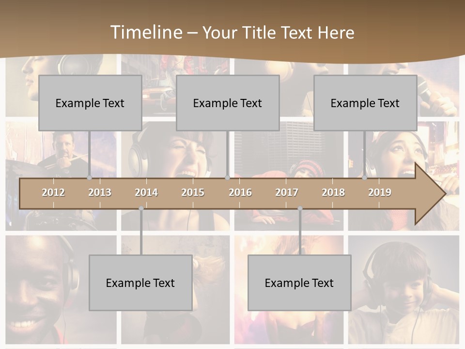 A Collage Of People With Headphones And Microphones PowerPoint Template