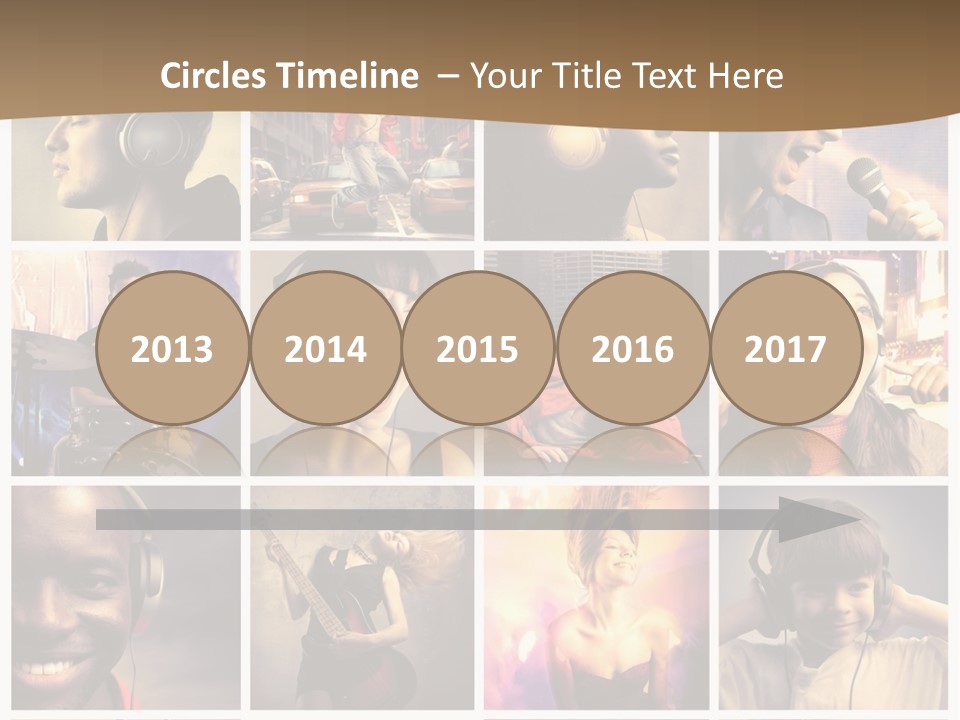 A Collage Of People With Headphones And Microphones PowerPoint Template