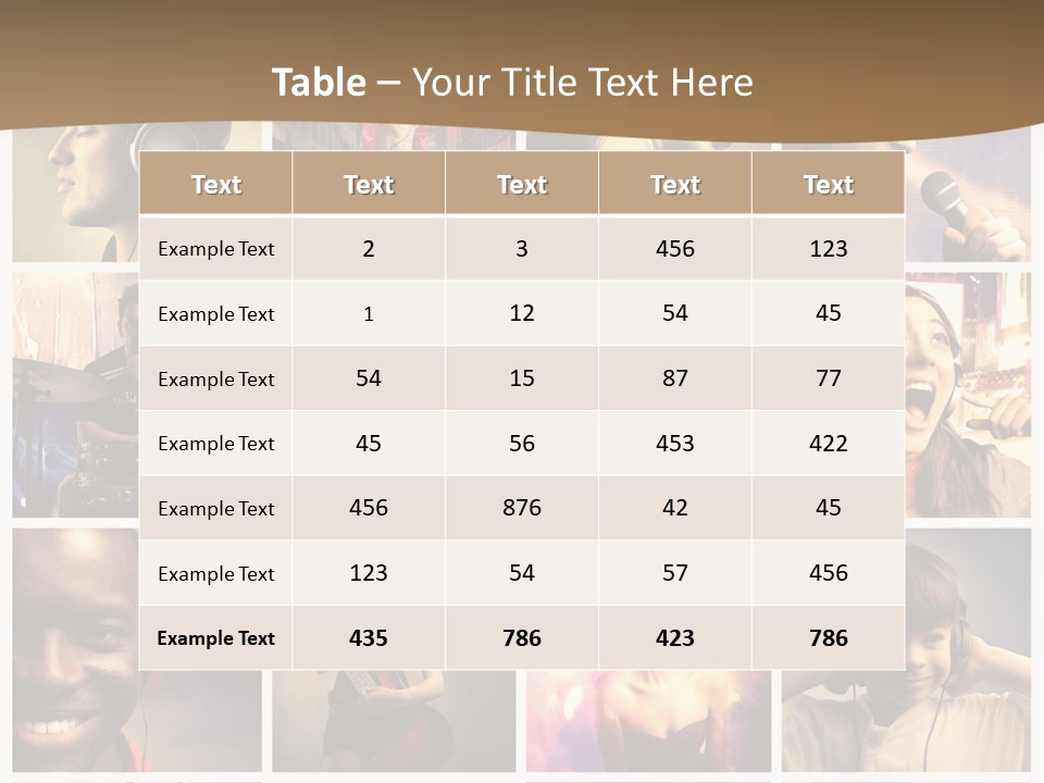 A Collage Of People With Headphones And Microphones PowerPoint Template