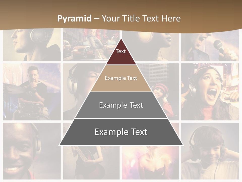 A Collage Of People With Headphones And Microphones PowerPoint Template