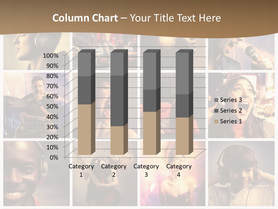 A Collage Of People With Headphones And Microphones PowerPoint Template