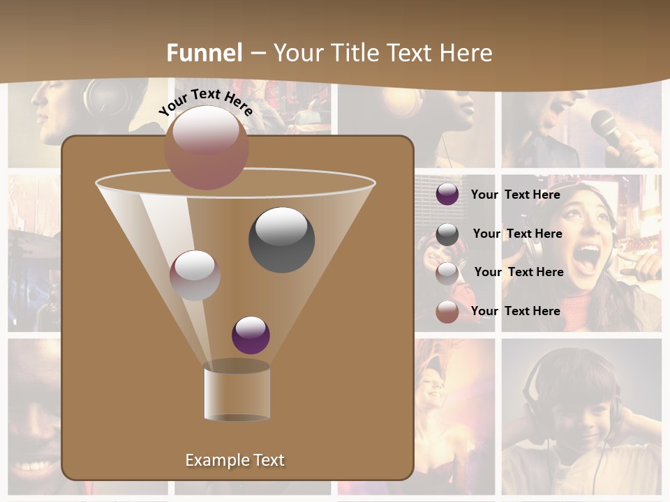 A Collage Of People With Headphones And Microphones PowerPoint Template