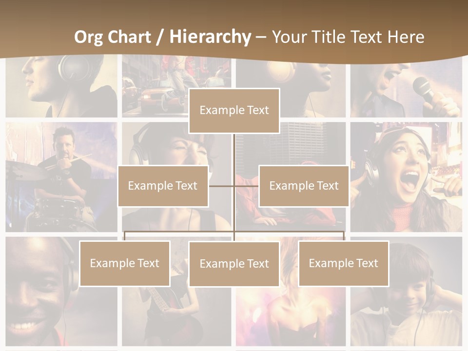 A Collage Of People With Headphones And Microphones PowerPoint Template