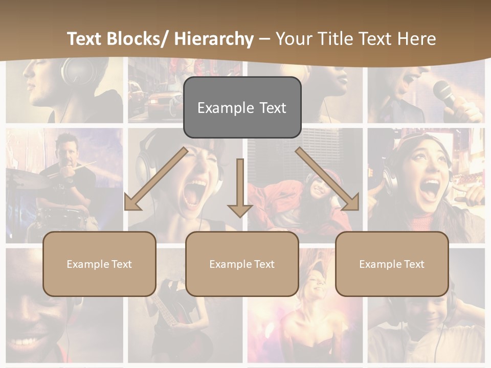 A Collage Of People With Headphones And Microphones PowerPoint Template