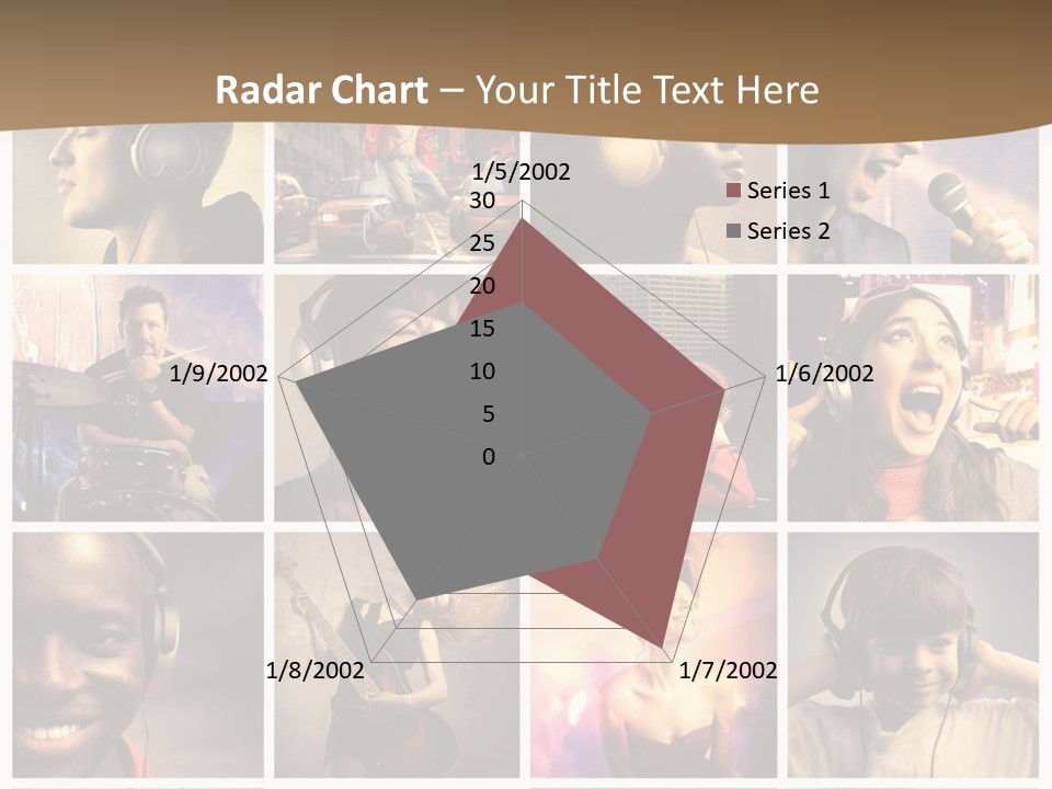 A Collage Of People With Headphones And Microphones PowerPoint Template
