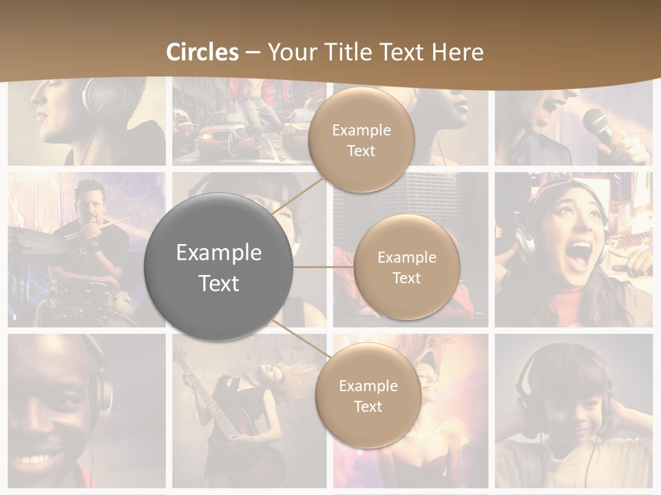 A Collage Of People With Headphones And Microphones PowerPoint Template