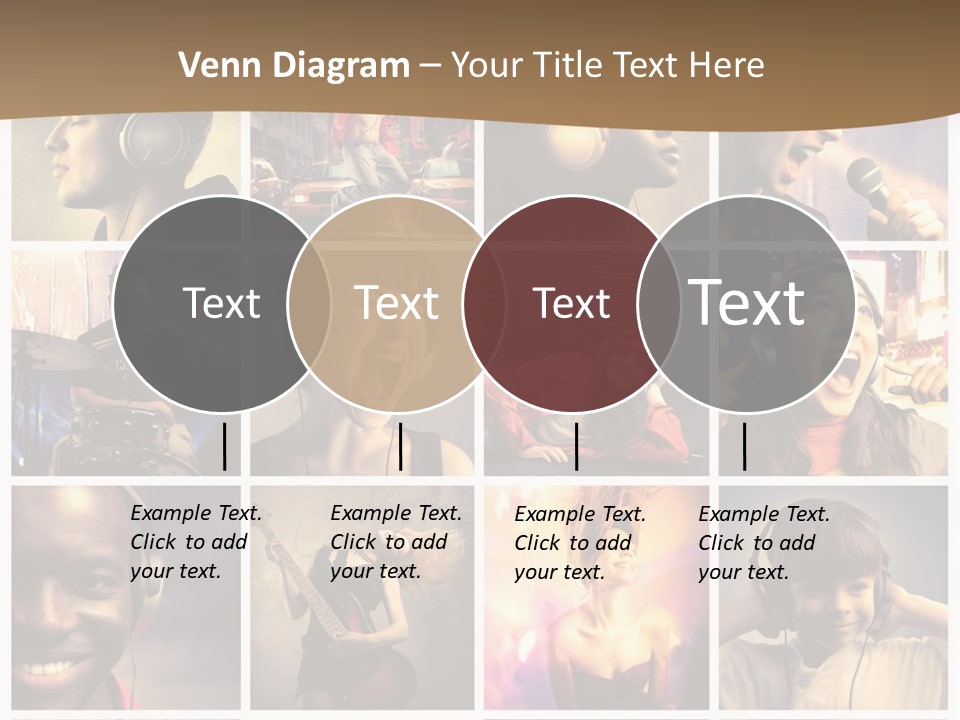 A Collage Of People With Headphones And Microphones PowerPoint Template