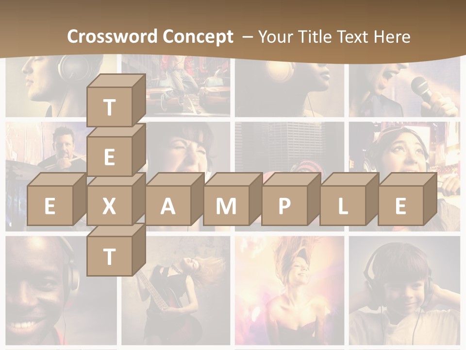 A Collage Of People With Headphones And Microphones PowerPoint Template