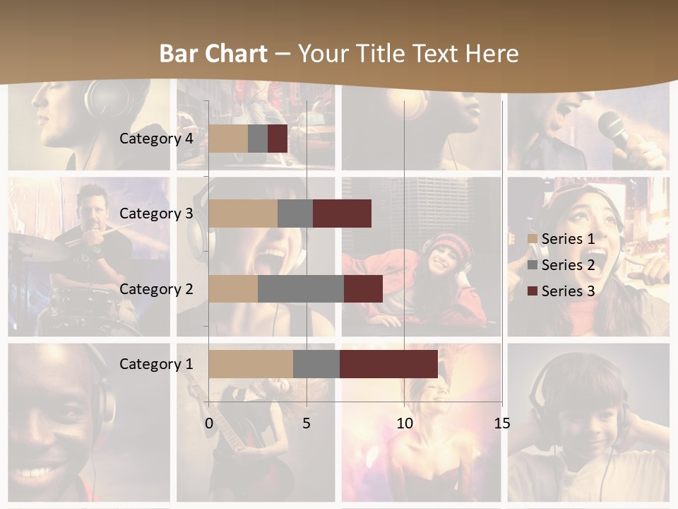 A Collage Of People With Headphones And Microphones PowerPoint Template