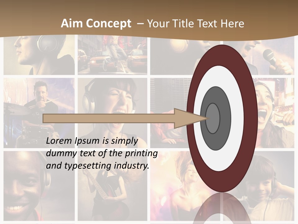 A Collage Of People With Headphones And Microphones PowerPoint Template