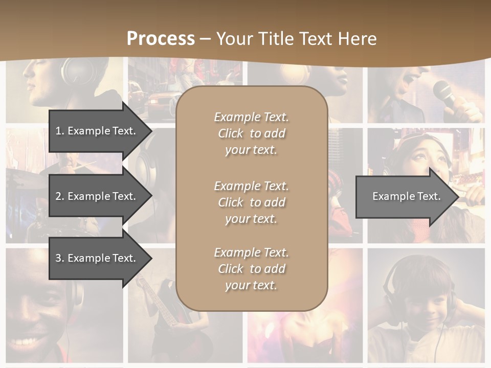 A Collage Of People With Headphones And Microphones PowerPoint Template