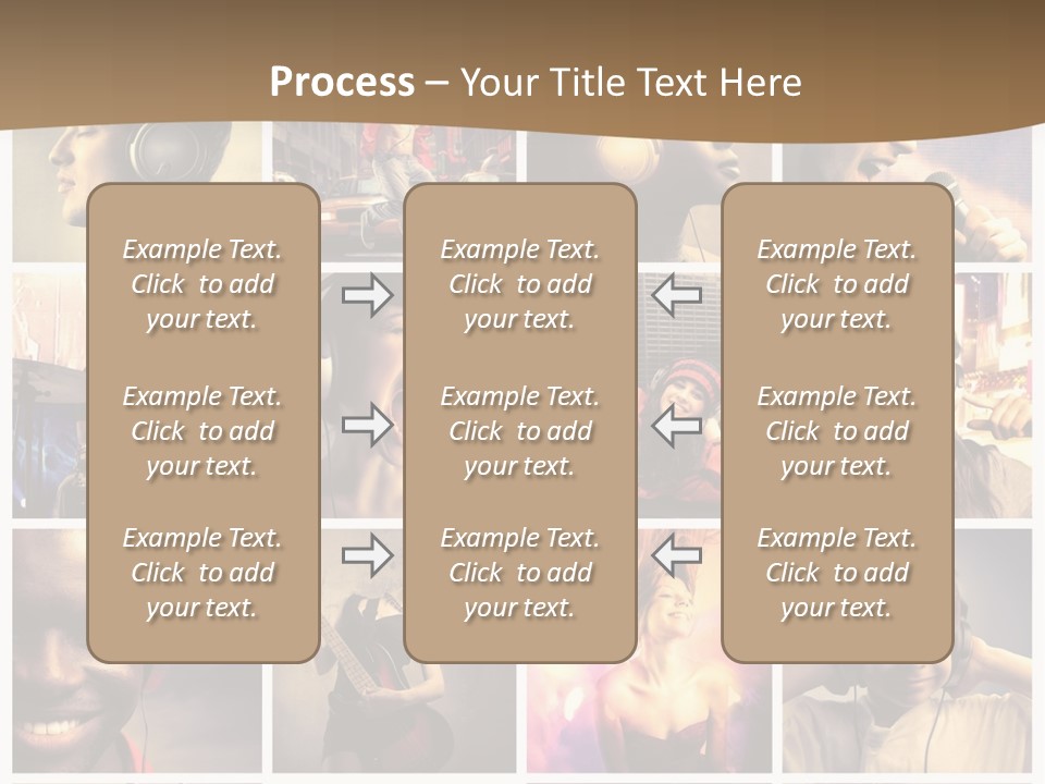 A Collage Of People With Headphones And Microphones PowerPoint Template