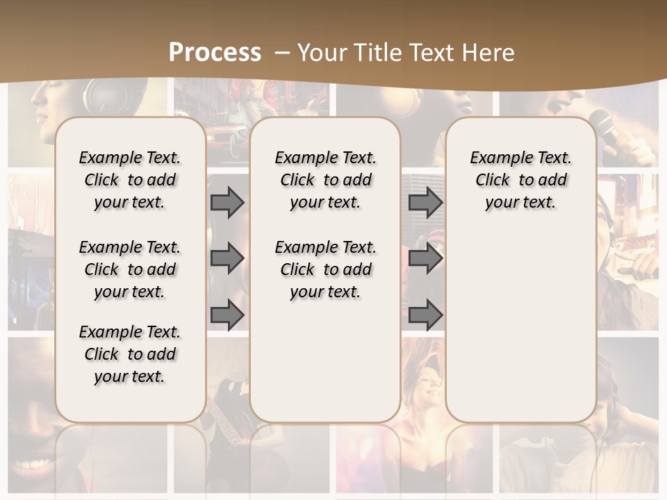 A Collage Of People With Headphones And Microphones PowerPoint Template
