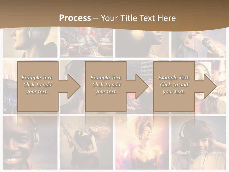 A Collage Of People With Headphones And Microphones PowerPoint Template